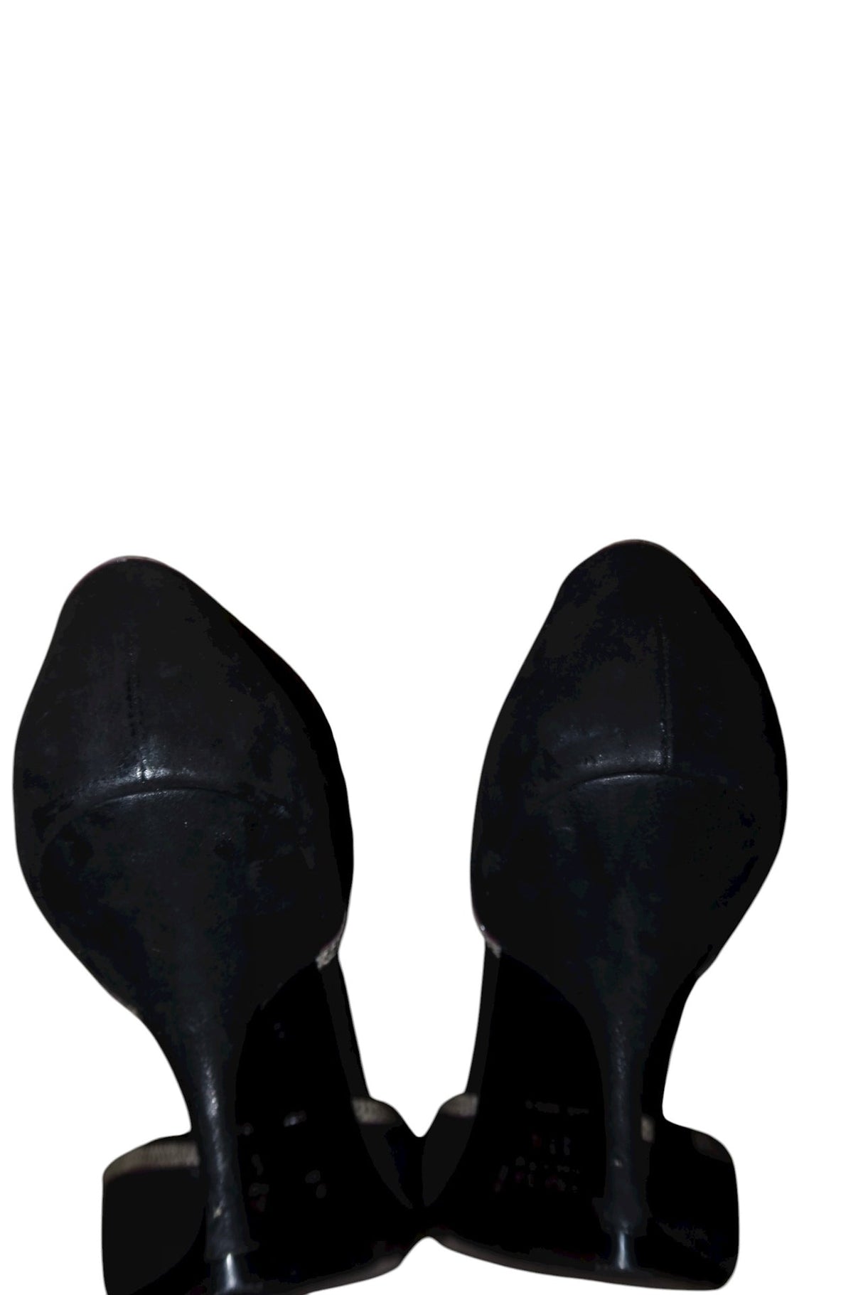 Prada black d’orsay heels with silver buckle (39.5)
