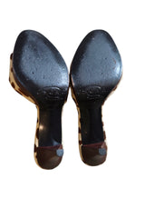 Oscar de la Renta cheetah pony hair heels with buckle (8)