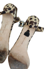 Manolo Blahnik Cheetah heels with embellished buckle (41)