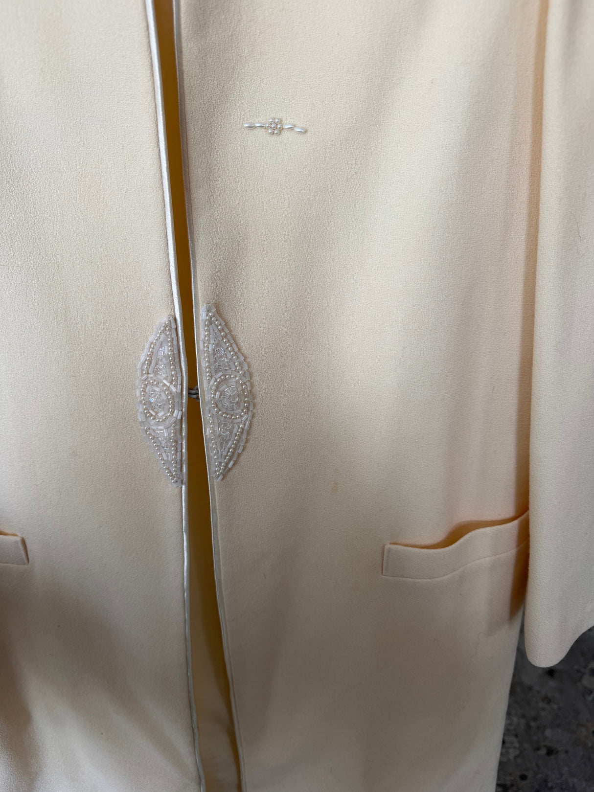Vintage White Beaded Blazer size 8