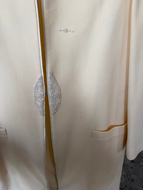 Vintage White Beaded Blazer size 8