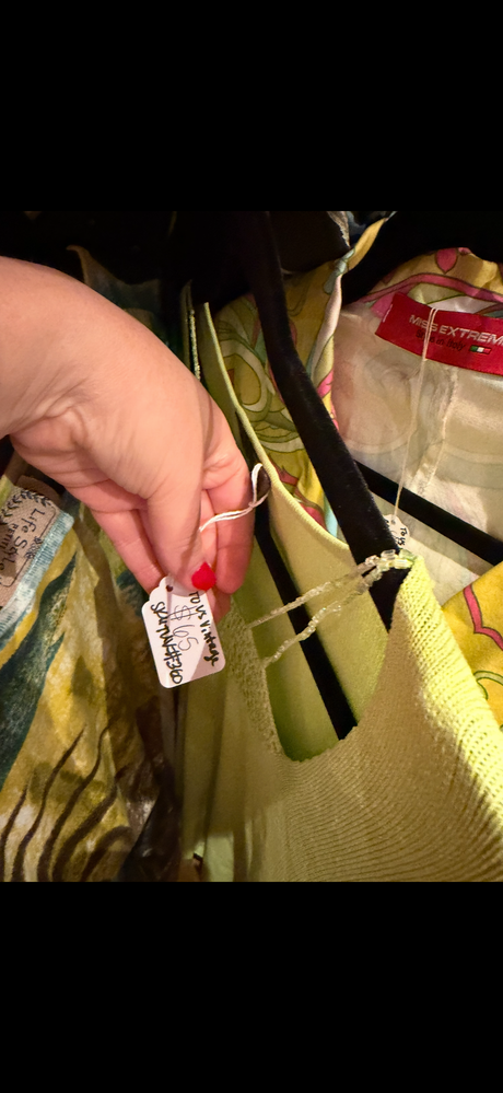 Green top with beaded detail - sku TUV #360