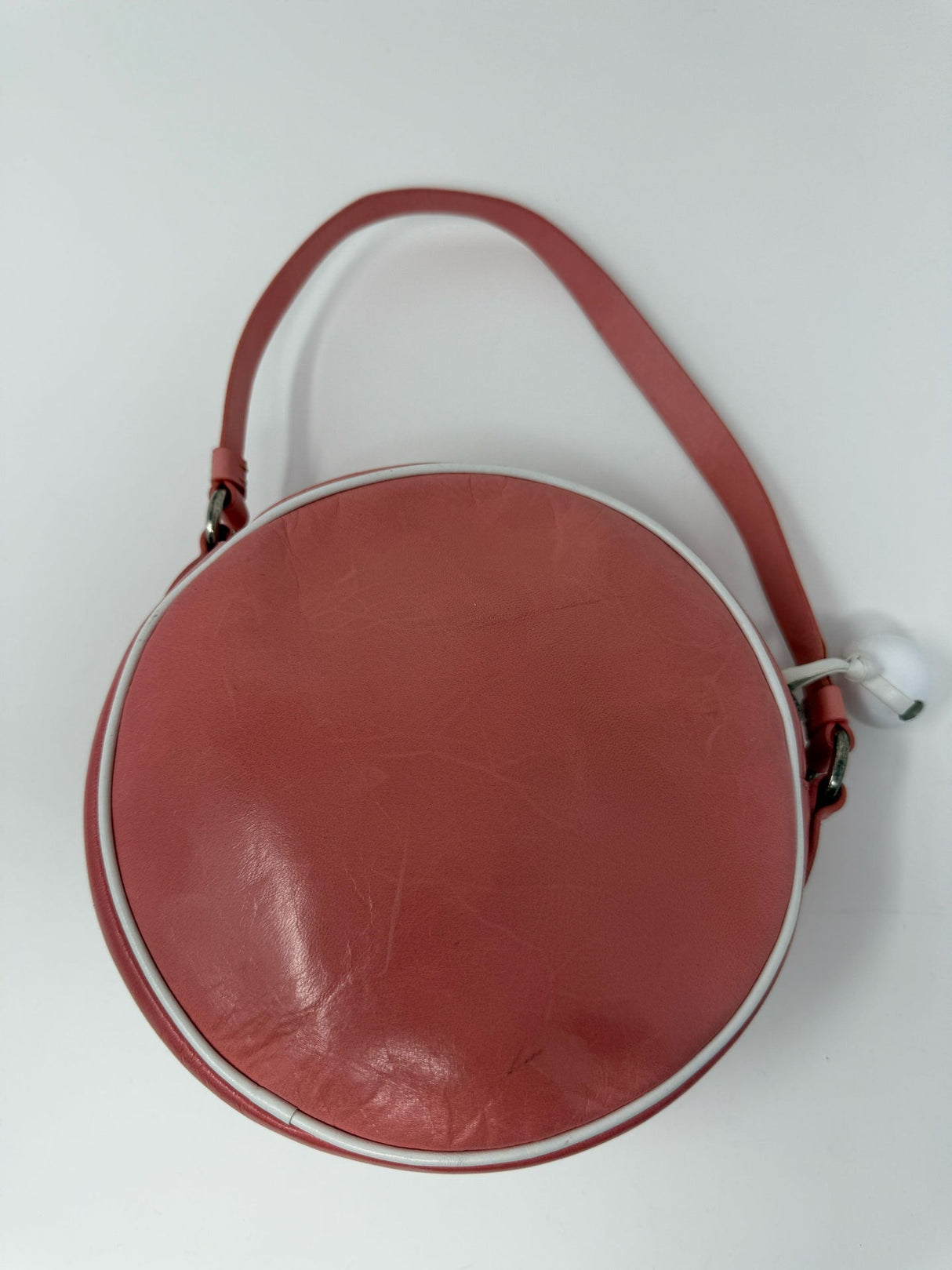 Moschino Peach and White Daisy Circle Bag