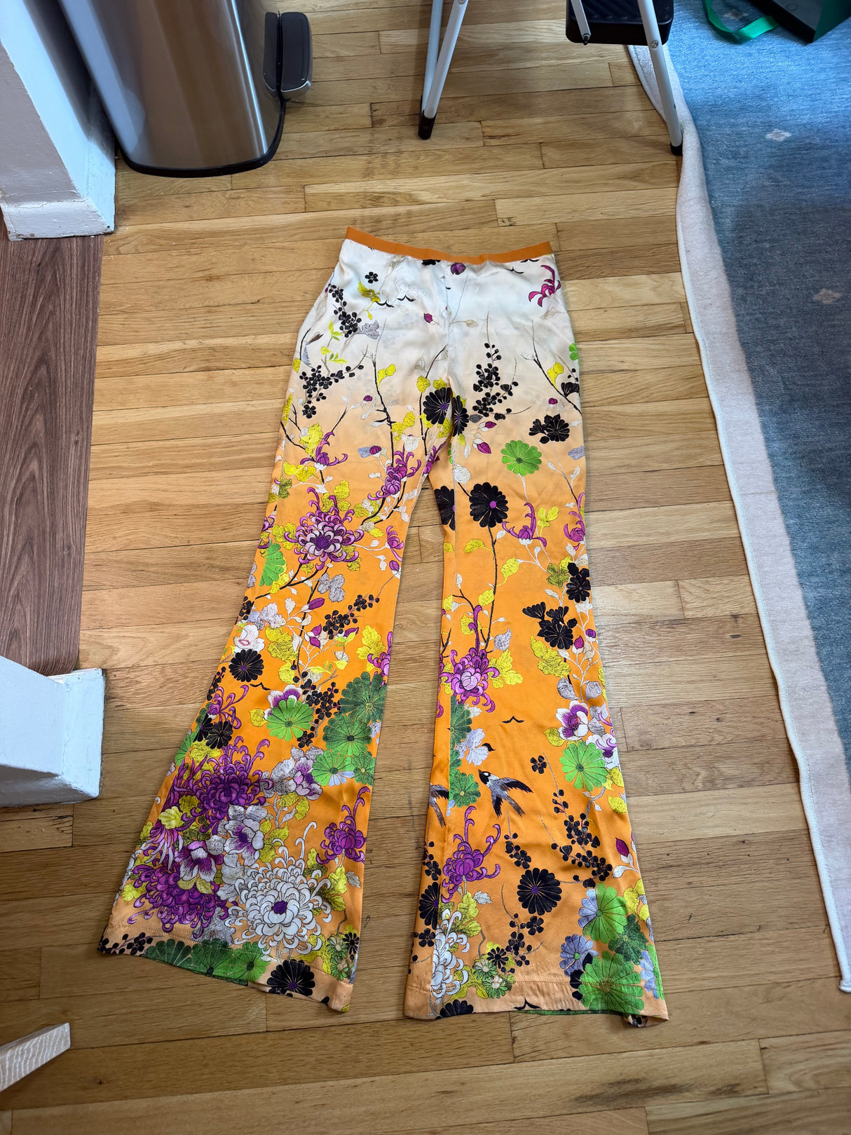 Rare “as is” Jean Paul Gaultier 2001 silk runway pants TUV #32156