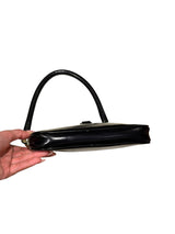 Gucci piston closure jackie mini black patent leather bag