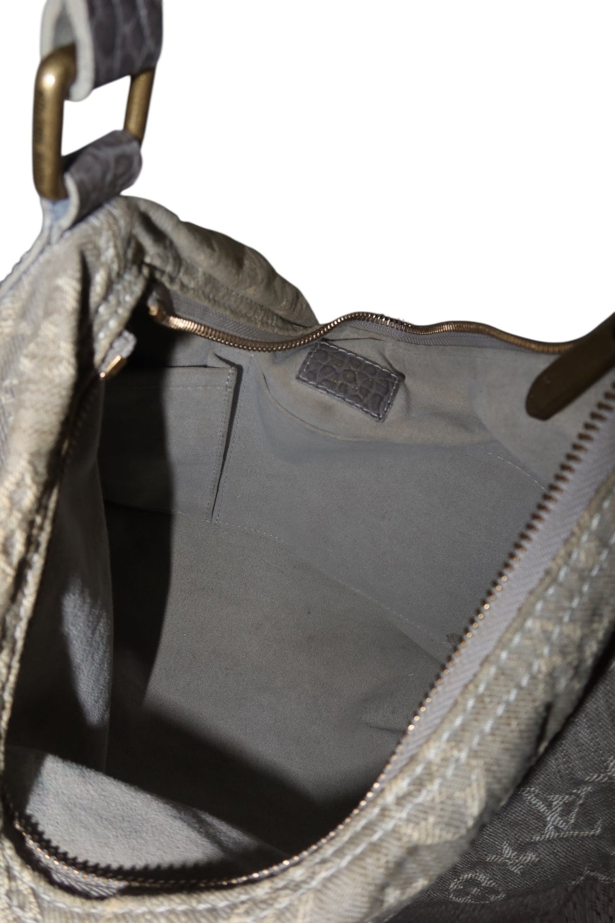 Louis Vuitton grey denim Mahina bag