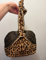 Authentic Vintage Louis Vuitton x Azzedine Alaïa 1996 Limited Edition Monogram Canvas & Leopard Calf Hair Centenaire Alma Bag “as is”