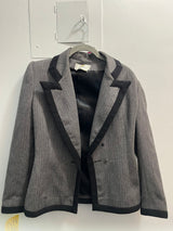 Givenchy Couture Houndstooth Gray and Black Double-Breasted Blazer Size 6