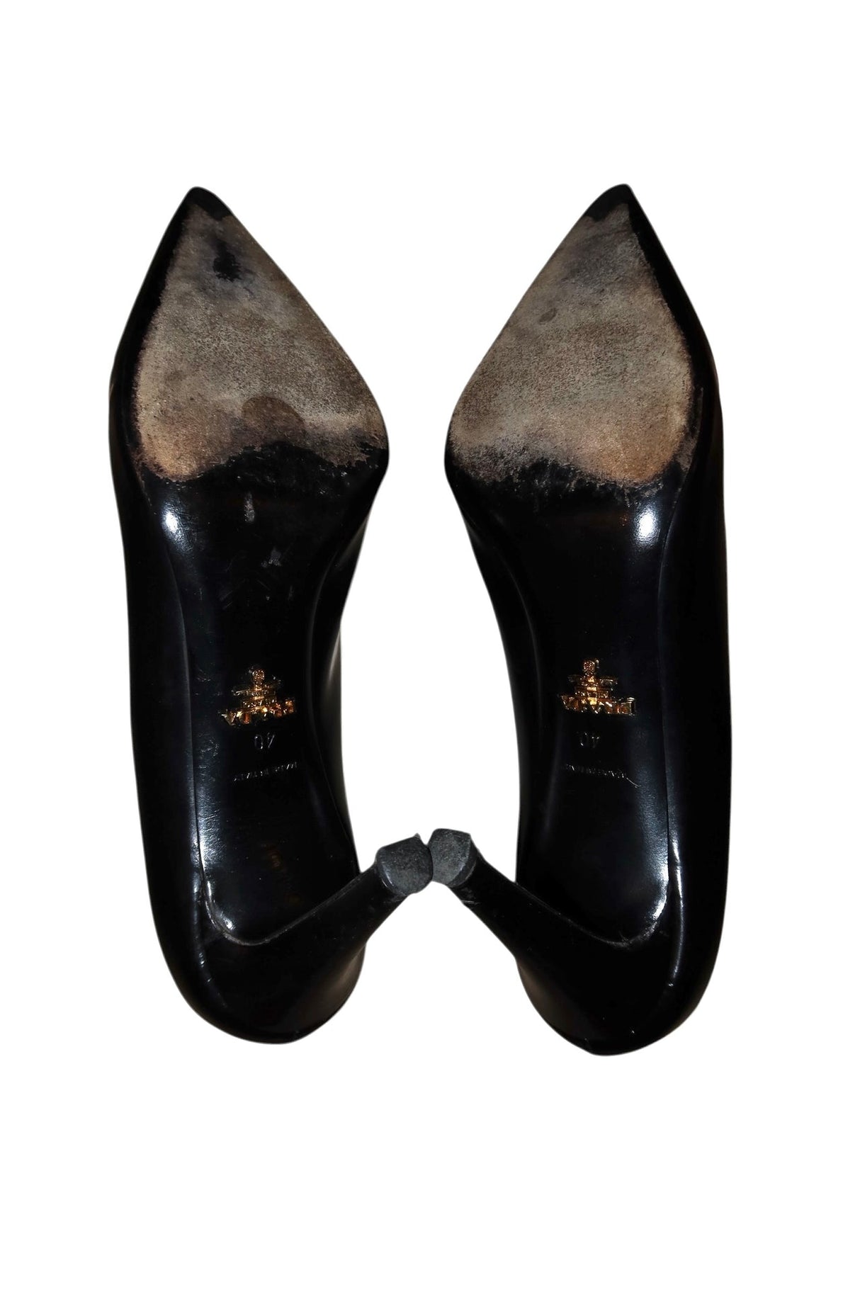Prada black pump heels with baby pink bows (40)
