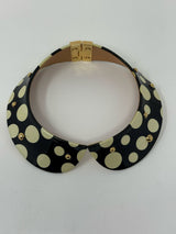 Louis Vuitton x Yayoi Kusama Black & White Polka Dot Peter Pan Collar Choker