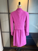 Chanel Size S/M Pink Wool 2 Piece Coat Dress