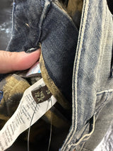 Roberto Cavalli Size 38 Blue Silver Skinny Jeans