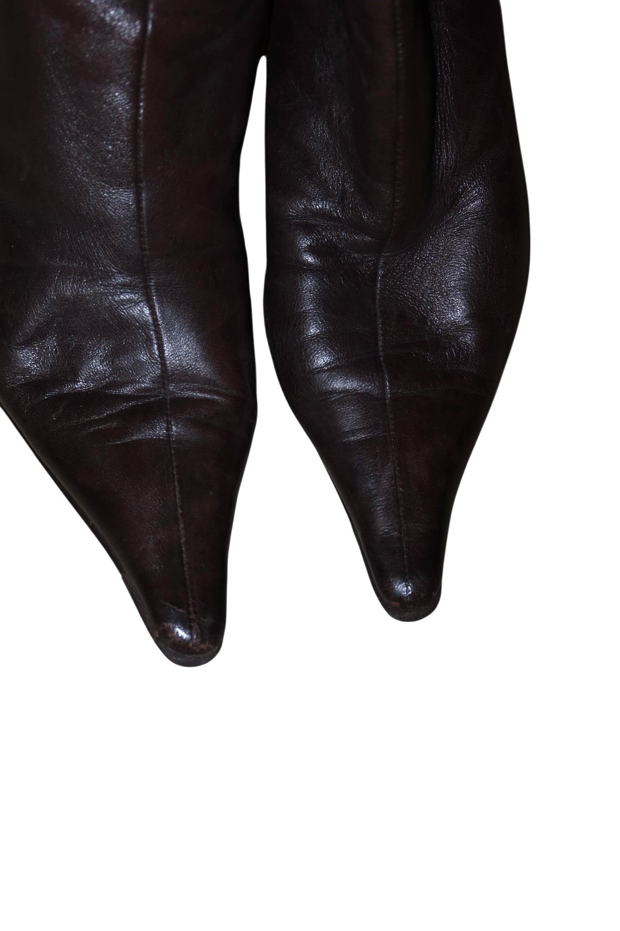 Escada brown boots with tortoise shell logo (37.5)