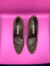 Houndstooth Manolo Blahnik Pumps - 39.5