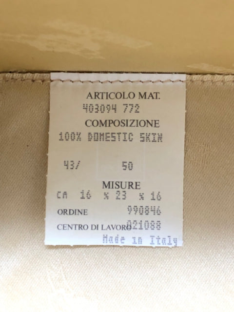 Moschino Brown Gold Leather Gift Box Bag Purse