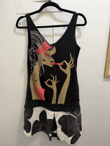 Custo Barcelona red lipstick woman dress TUV #7878789