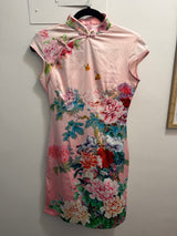 Vintage silk pink qipao dress