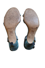 Jimmy Choo baby blue snakeskin heels (37.5)