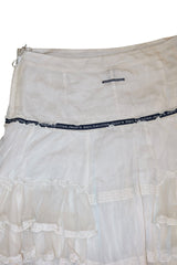 Jean Paul Gaultier white ruffle skirt