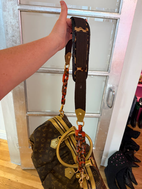 Authentic Louis Vuitton Limited Edition Monogram Leopard Stephen Bag with Leopard Pony Hair circa 2006