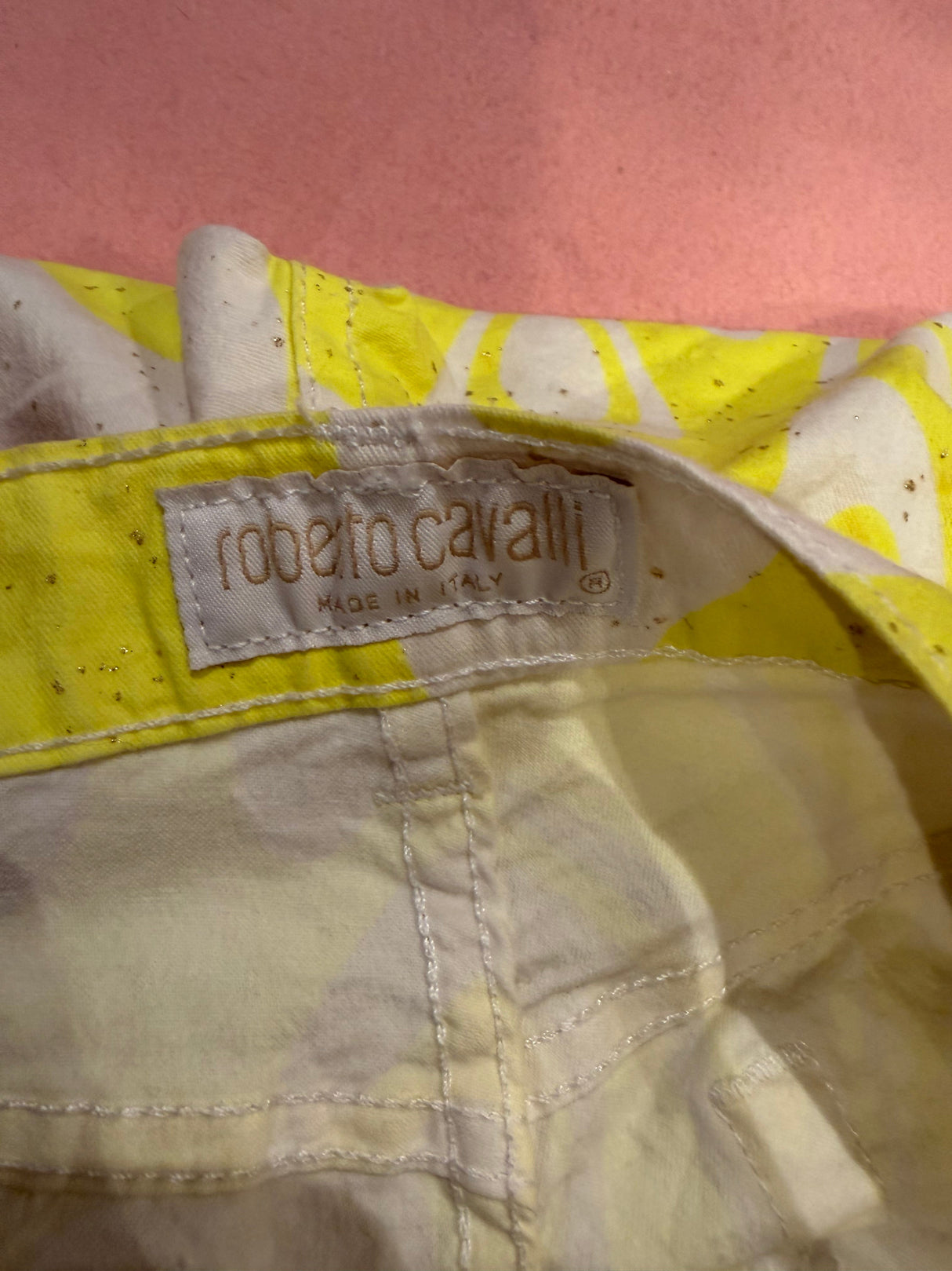 Vintage rare 2001 Roberto Cavalli “glow in the dark” jeans size XS TUV #129831