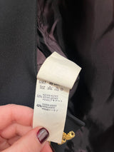 Vintage Studio 0001 Ferre Black Blazer with Gold Broach Detail size 8