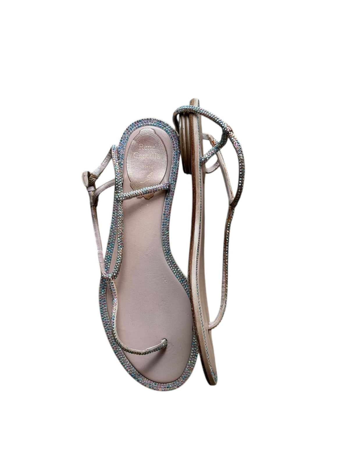 Rene Caovilla multicolor rhinestone sandals (37)