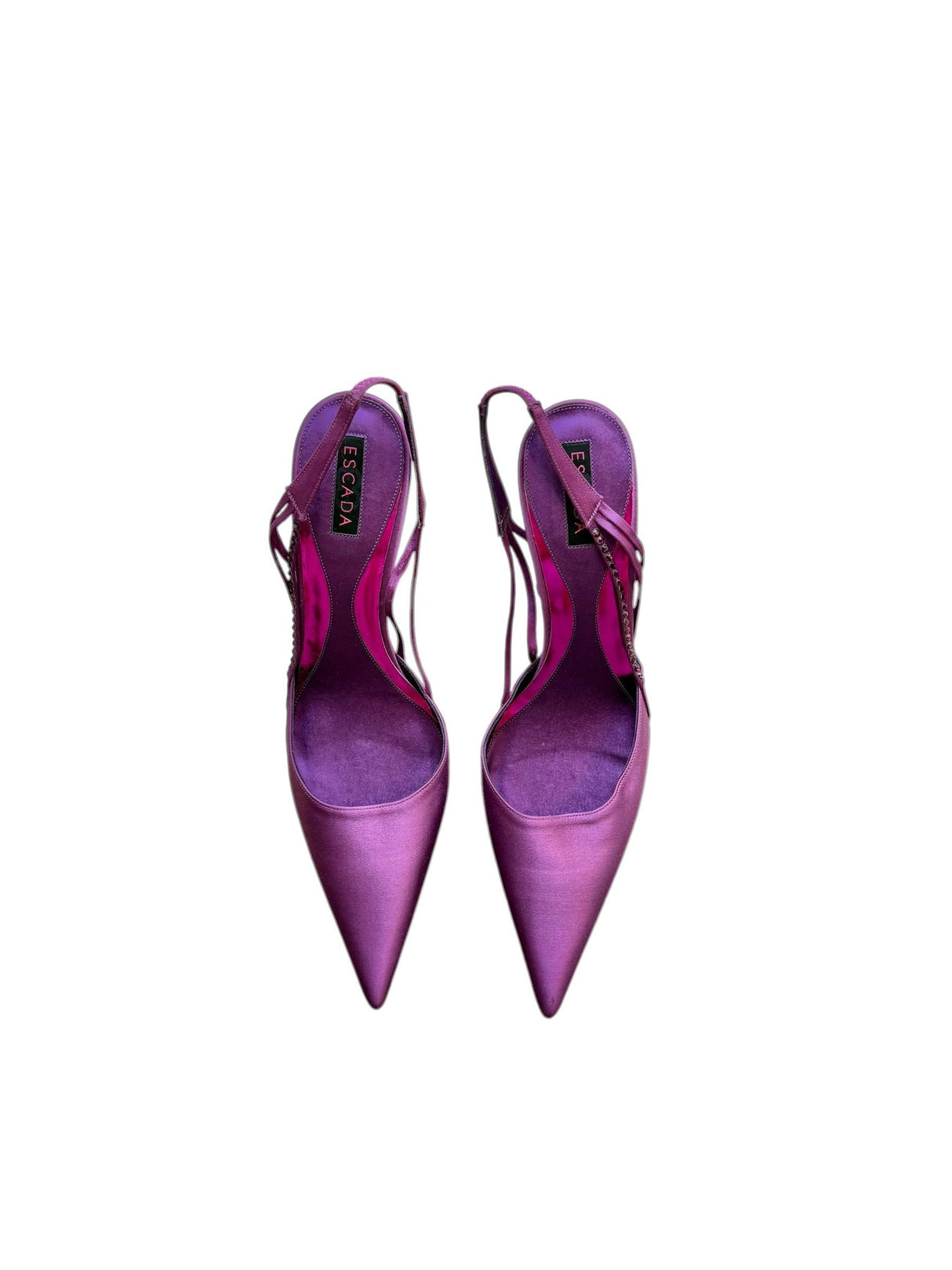 Escada purple satin heels (41)