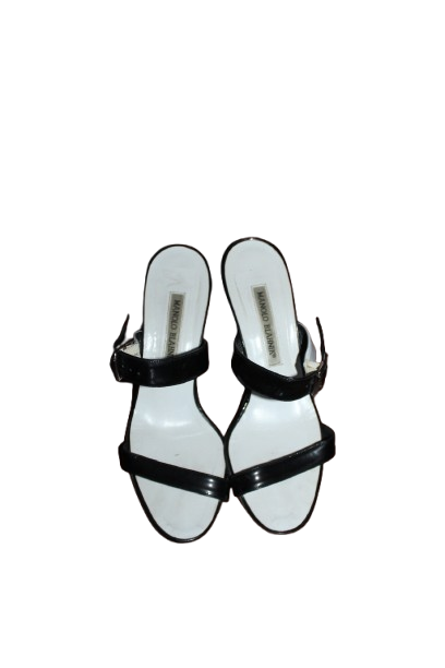 Black & White Buckle Manolo Blahniks