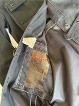 Prada 2004 black trench coat with silver belted eyelets (sz 42)