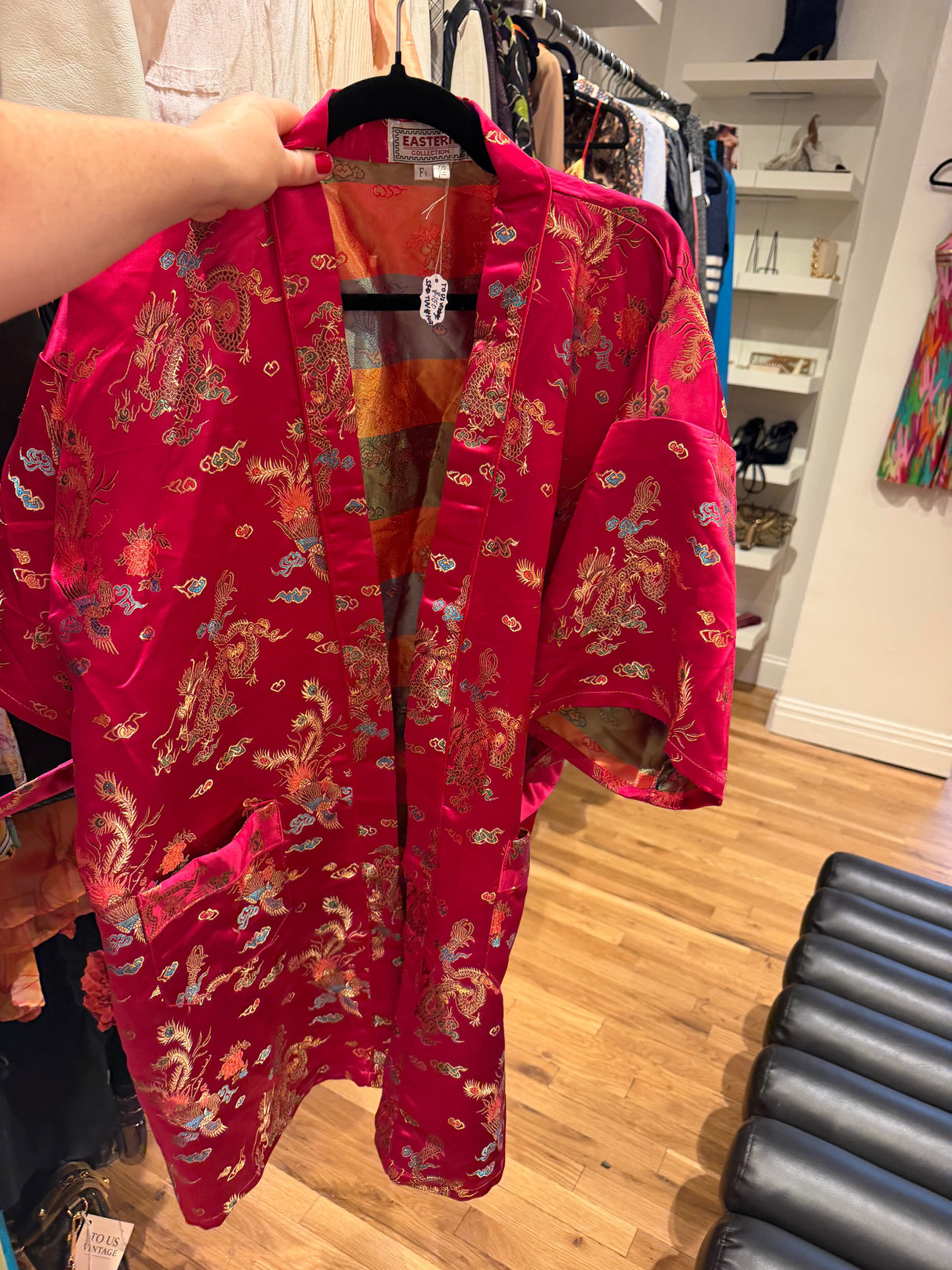 100% silk pink Asian robe/dress - tuv #103
