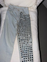 Y2K denim mirrored jean jacket set - sku tuv #32345