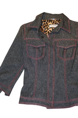 Dolce & Gabbana denim jacket with red stitching (40)