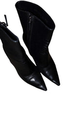Gucci black leather booties (8.5)