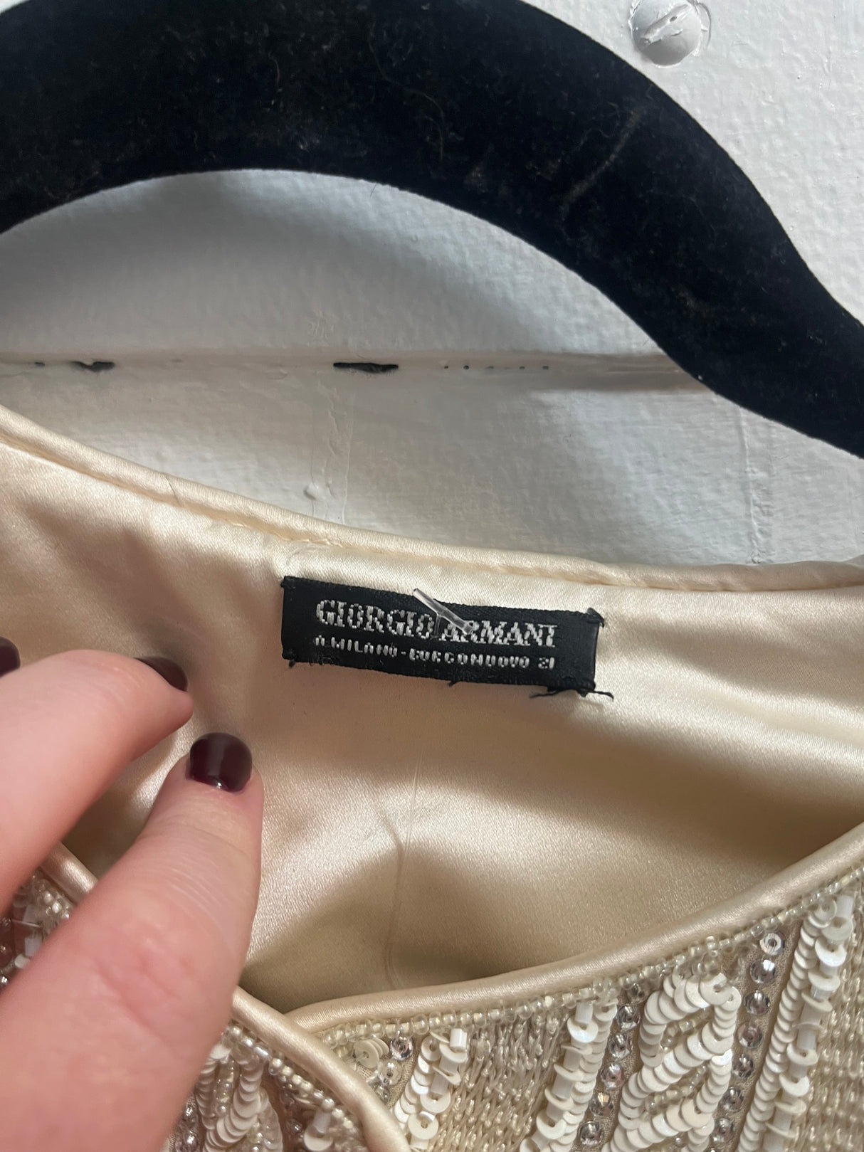 Stunning Giorgio Armani White Beaded Cropped Sleeveless Evening Jacket