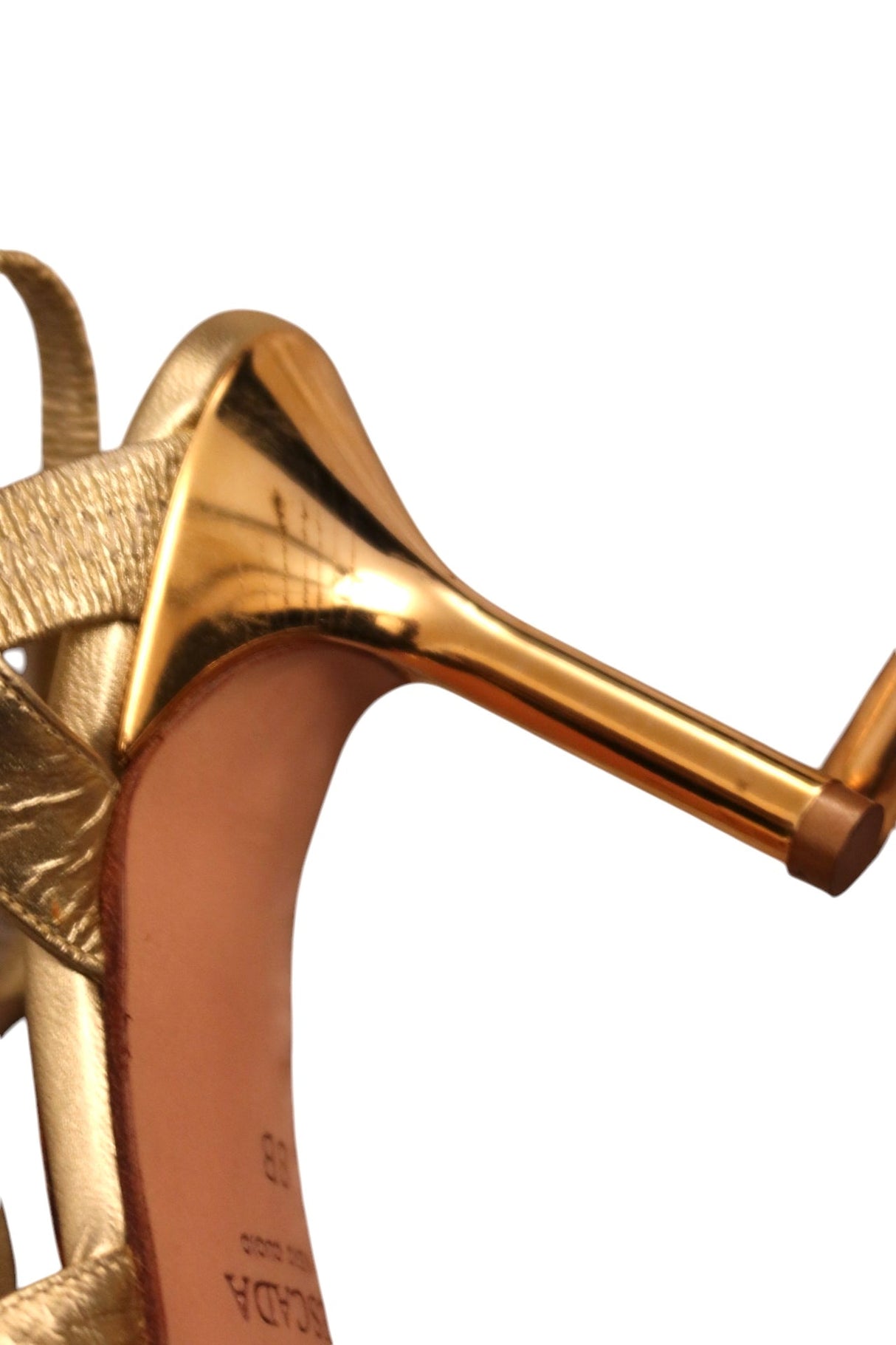 Escada gold strappy heels (8B)