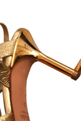Escada gold strappy heels (8B)
