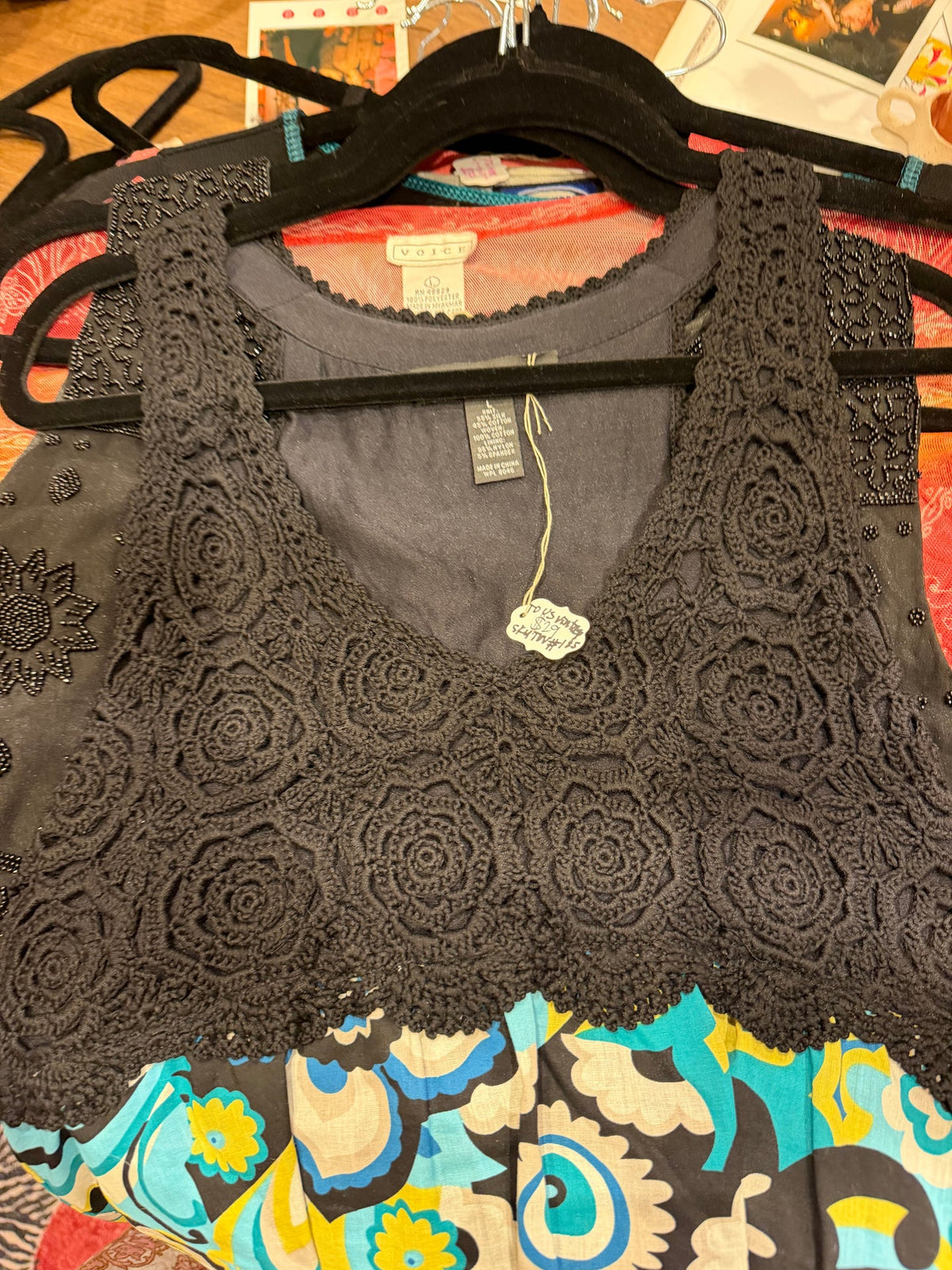Pucci inspired cotton crochet tank top - sku tuv #155