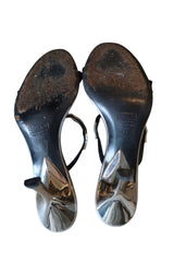 Giuseppe Zanotti heels with silver rhinestones strap (38)