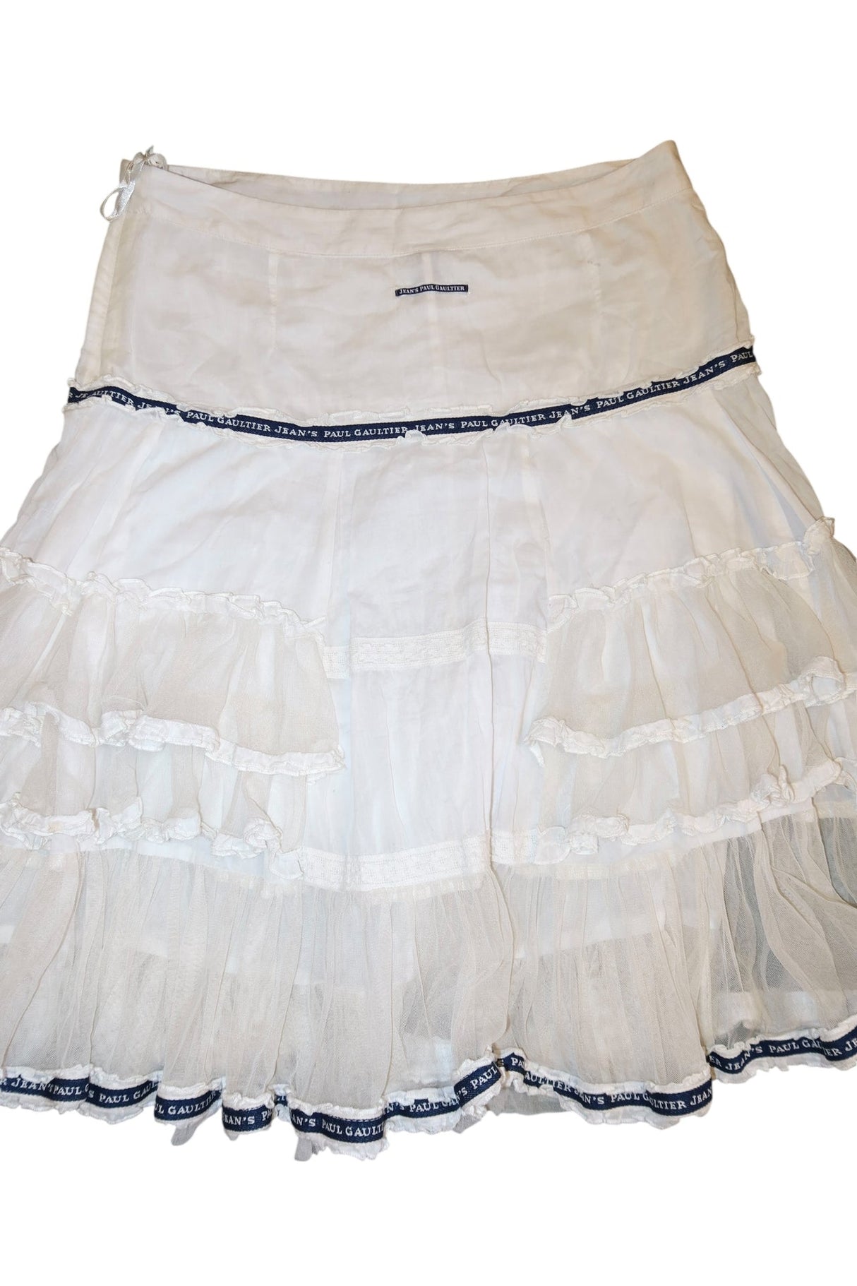 Jean Paul Gaultier white ruffle skirt