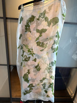 Chanel Mint Green Floral Silk Dress Scarf