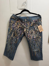 Dolce & Gabbana Glitter Capri pants size 28 - sku tuv #99982