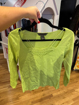 Green top with beaded detail - sku TUV #360