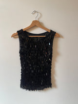 Black sequin beaded top