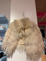Vintage ostrich feather capelet #3451