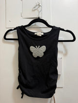 Black y2k butterfly tank tuv #121345
