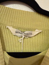 Y2K green beaded sweater vest TUV #35782 size medium