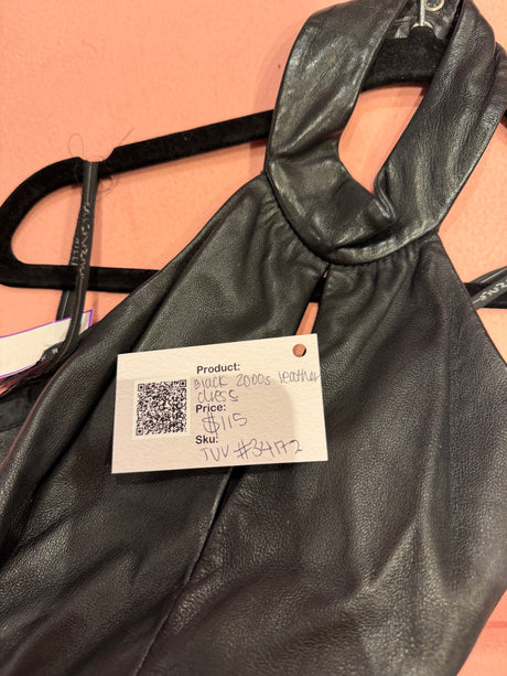 Black 2000s leather dress size 12 TUV #34172