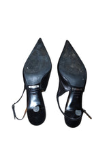 Dolce & Gabbana black leather slingback heels (35.5)