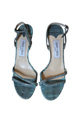 Jimmy Choo baby blue snakeskin heels (37.5)